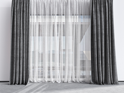 Modern Curtains 3d model