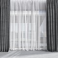 Modern Curtains 3d model