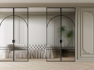 Modern sliding door sliding door partition model