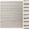 Square Rug With Neutral Striped Pattern And Textured Black Lines Design 3d model
