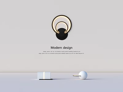 Modern Wall Lamp With Circular Ring Design For Stylish Interior Decoration 3d model