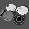 Modern sweeping robot 3d model