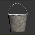 Modern bucket iron bucket mud bucket cement bucket 3d model