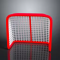 Sturdy Red Frame White Net Toy Goal For Kids Indoor Household Play