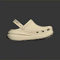 White Casual Clogs With Platform Sole And Perforated Upper Design For Comfortable Everyday Wear