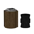 Modern stool combination side combination solid wood 3d model