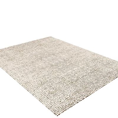 Square Carpet With Woven Texture In Neutral Beige For Modern Living Room Decor 3d model