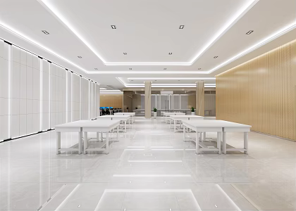 modern public office area public office 3d model