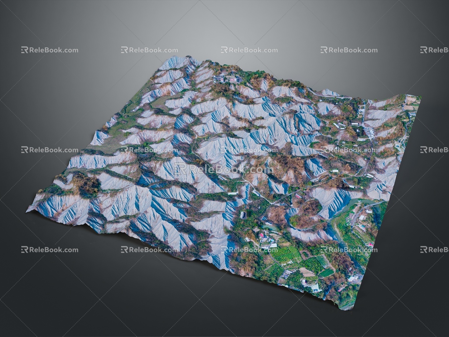 Geography, topography, mountain shape, ridge, ridge, valley, mountain range, canyon, geomorphology, mountain peak, mountain body 3d model