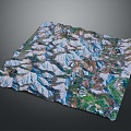 Geography, topography, mountain shape, ridge, ridge, valley, mountain range, canyon, geomorphology, mountain peak, mountain body 3d model