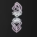 Colorful Chandelier Internet Red Card Point Spiral Chandelier 3d model