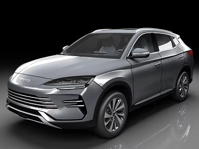 Silver Modern SUV With Sleek Body Stylish Front Grille And Alloy Wheels 3d model