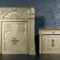 Luxury Ornate Double Door With Intricate Carvings And Decorative Elements