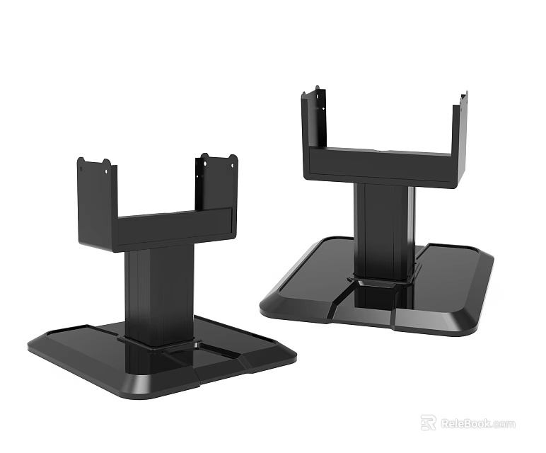 Sturdy Black Device Support Stands With Stable Base For Electronic Equipment 3d model 