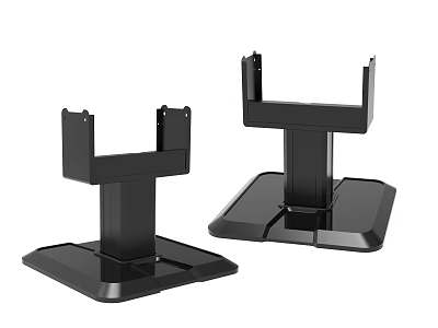 Sturdy Black Device Support Stands With Stable Base For Electronic Equipment 3d model