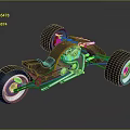 Futuristic Concept Motorcycle With Oversized Tires Streamlined Bodywork And Sporty Design Elements