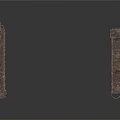 Medieval Wooden Defensive Wall With Metal Reinforcements And Spiked Decorations