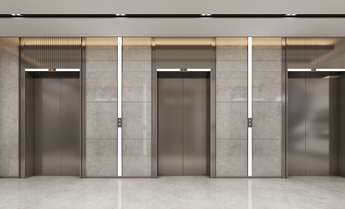 Elevator hall 3d model