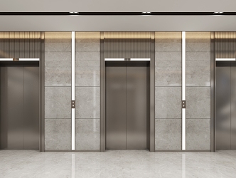 Elevator hall 3d model