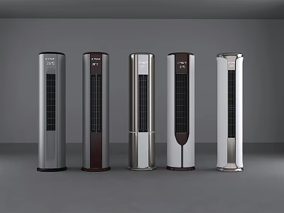 Modern Vertical Tower Air Cooler Fans In Multiple Colors With Sleek Design 3d model