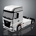 White SHACMAN Modern Semi Truck With Aerodynamic Cab And Front Headlights 3d model