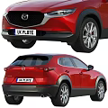 Red Mazda SUV Front And Rear View 3d model