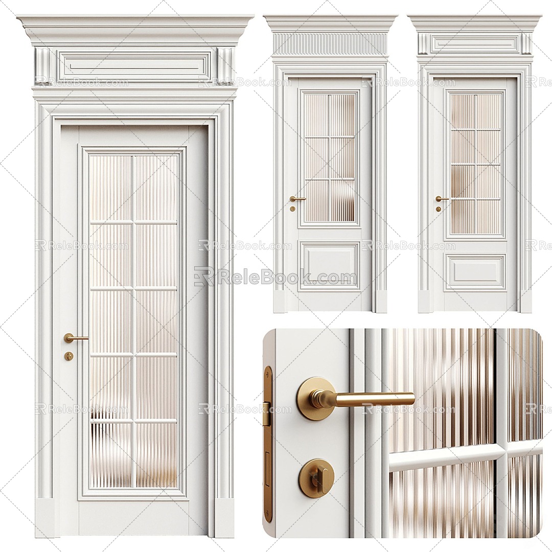 Antique volhovec Door Interior Door 3d model