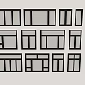 Windows casement windows doors and windows floor-to-ceiling windows bay windows balcony windows 3d model