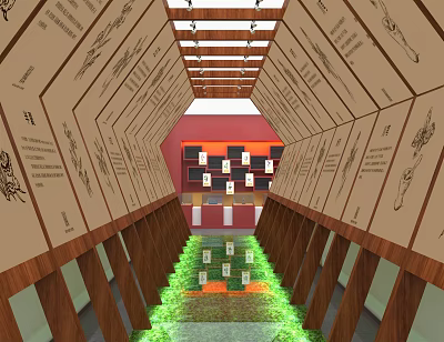 Modern aisle pharmacy 3d model