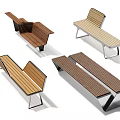 Various Modern Outdoor Chairs With Wooden Seats And Metal Frame Designs