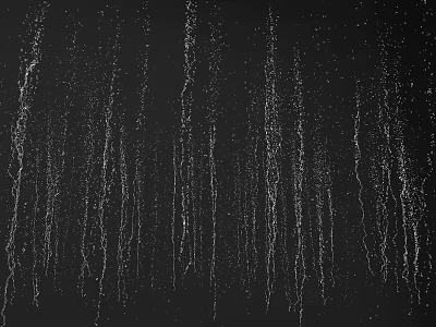 Black Background With Flowing White Lines Resembling Raindrops And Particles 3d model