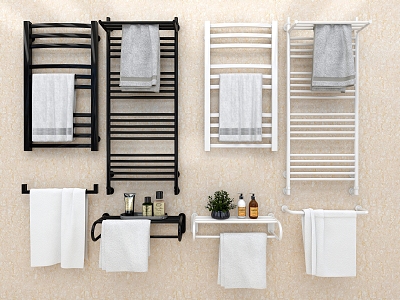 Modern towel rack 3d model