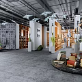 Book Art Interior Design With Wooden Bookshelves Cozy Sofas And Decorative Ladder