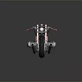 Vintage Custom Black Motorcycle With Red Accents And Imperial Design Details
