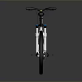 White Mountain Bike With Blue Green Accents Modern Design Black Tires