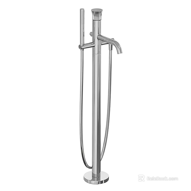 Modern Chrome Shower System With Handheld Sprayer Fixed Head And Adjustable Settings 3d model