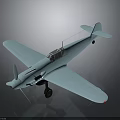 Light Blue Aerospace Aircraft Model Featuring Propeller Cockpit And Biplane Wings Design