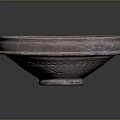 Handcrafted Traditional Ceramic Plate With Intricate Carved Sculptural Patterns And Details