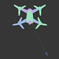 Smart Drone With White Body Four Rotors And HD Camera For Aerial Photography