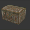Colorful Geometric Pattern Decorative Wooden Box Ornament Set For Home Decor