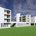 Modern Teaching Building School 3d model