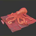 Cuttlefish Squid Cuttlefish Squid Octopus Beads Squid Octopus Heart-fin Whip Squid 3d model