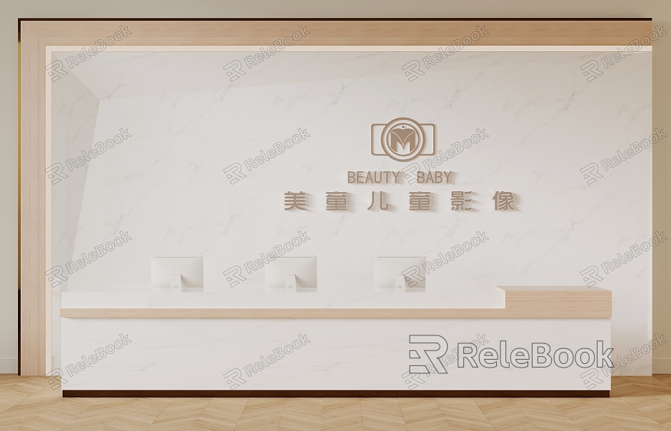 Modern Front Desk Photography Room Front Desk model