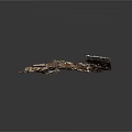 Realistic Geological Terrain Model With Dirt Layers Rocks And Uneven Surface