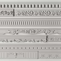Various Decorative Gypsum Cornice Molding Designs for Interior Wall Ceiling Decoration 3d model