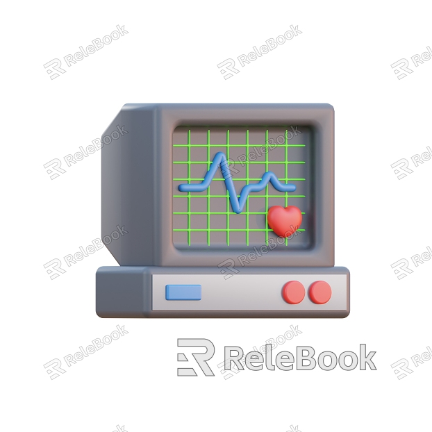 Electrocardiogram instrument computer honest computer cartoon computer model