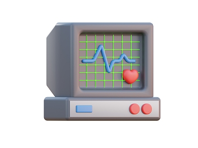 Electrocardiogram instrument computer honest computer cartoon computer model