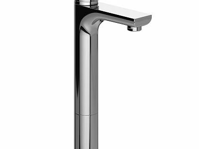 Modern Chrome Tall Faucet with Sleek Design and Polished Metal Finish 3d model