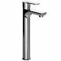 Modern Chrome Tall Faucet with Sleek Design and Polished Metal Finish