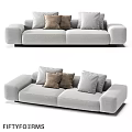 Modern Gray Two Seater Sofa With Gray And Brown Cushions Interior Design